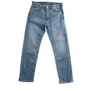 Banana Republic Traveler Jeans Mens 30x30 Straight Fit Medium Wash Blue Denim